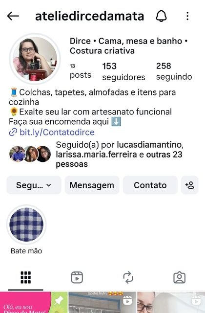 Perfil real de aluna de costura